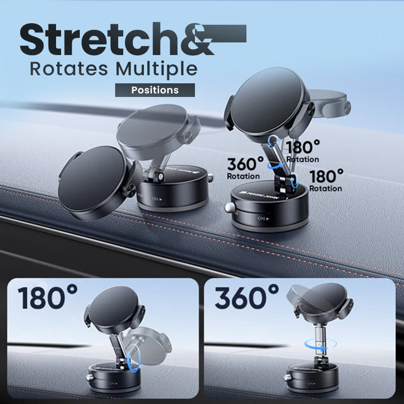 Magnetic Car Mobile Holder with Vacuum Suction Cup and magnet for MagSafe